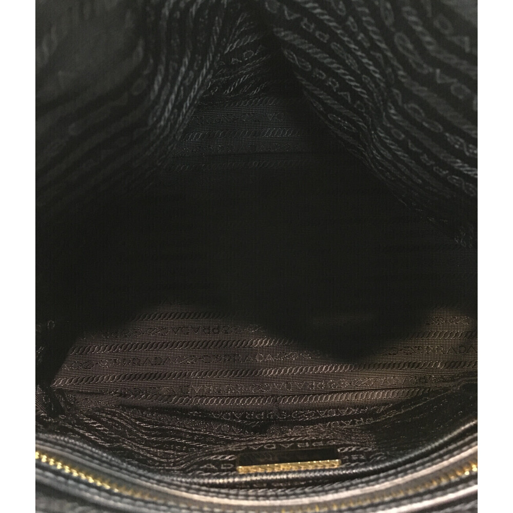 Prada Tessuto Saffiano Leather Black Satchel Bag - Picture 3 of 6